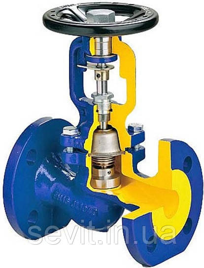 Вентиль запірний фланцевий Zetkama (Польща) із сильфонним ущільненням тип 234С DN50 PN25 (ДУ50 РУ25) Зеткама, фото 1