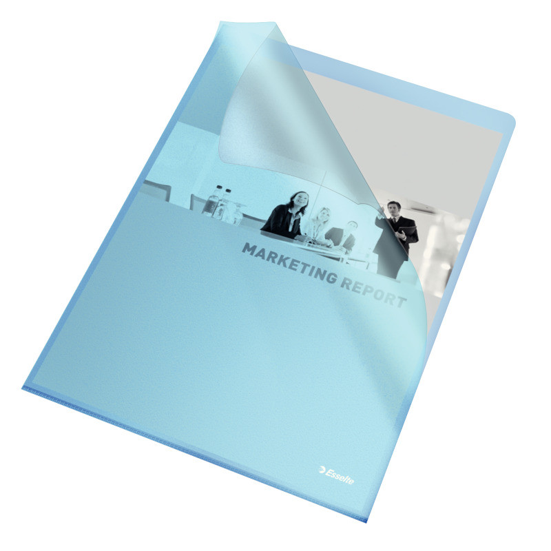 Папка-куточок Esselte Standard A4 PP 115мкм 25шт. Синя, арт 60834