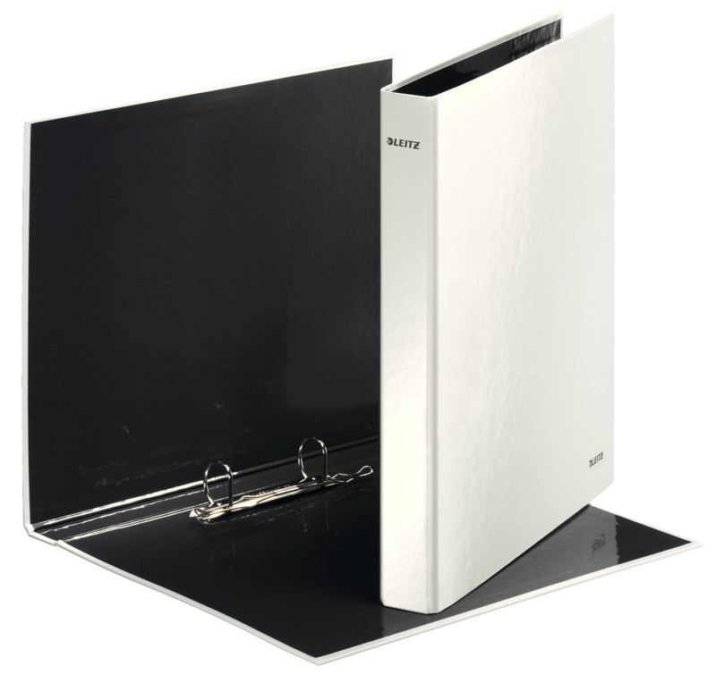 Папка-реєстратор Leitz WOW, 2 кільця, 25мм, А4+, білий металік, арт.42410001