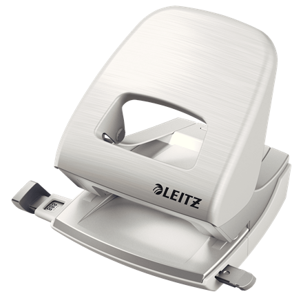 Діркопробивач настільний металевий Leitz New NeXXt Style, 30 аркушів, колір біла сталь, арт. 50060004