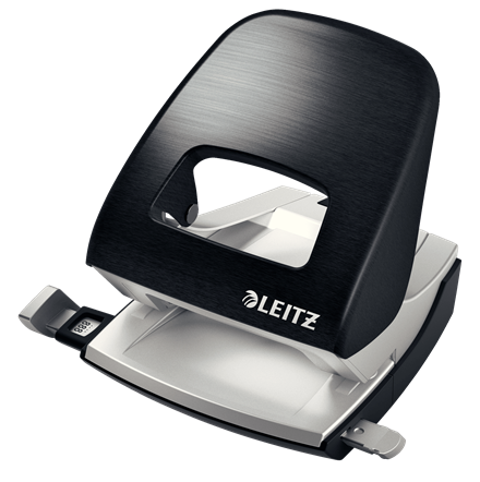 Діркопробивач настільний металевий Leitz New NeXXt Style, 30 аркушів, колір сатиновий чорний, арт. 50060094