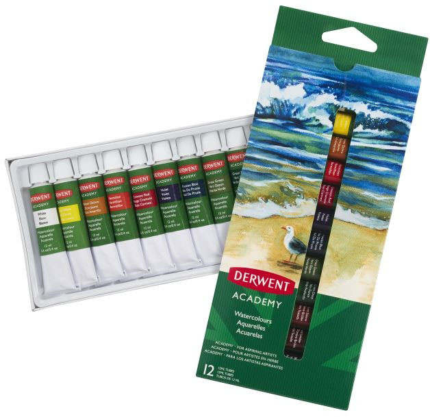 Набір акварельних фарб Derwent Academy™ Watercolour Paints 12ml 12 Pack
