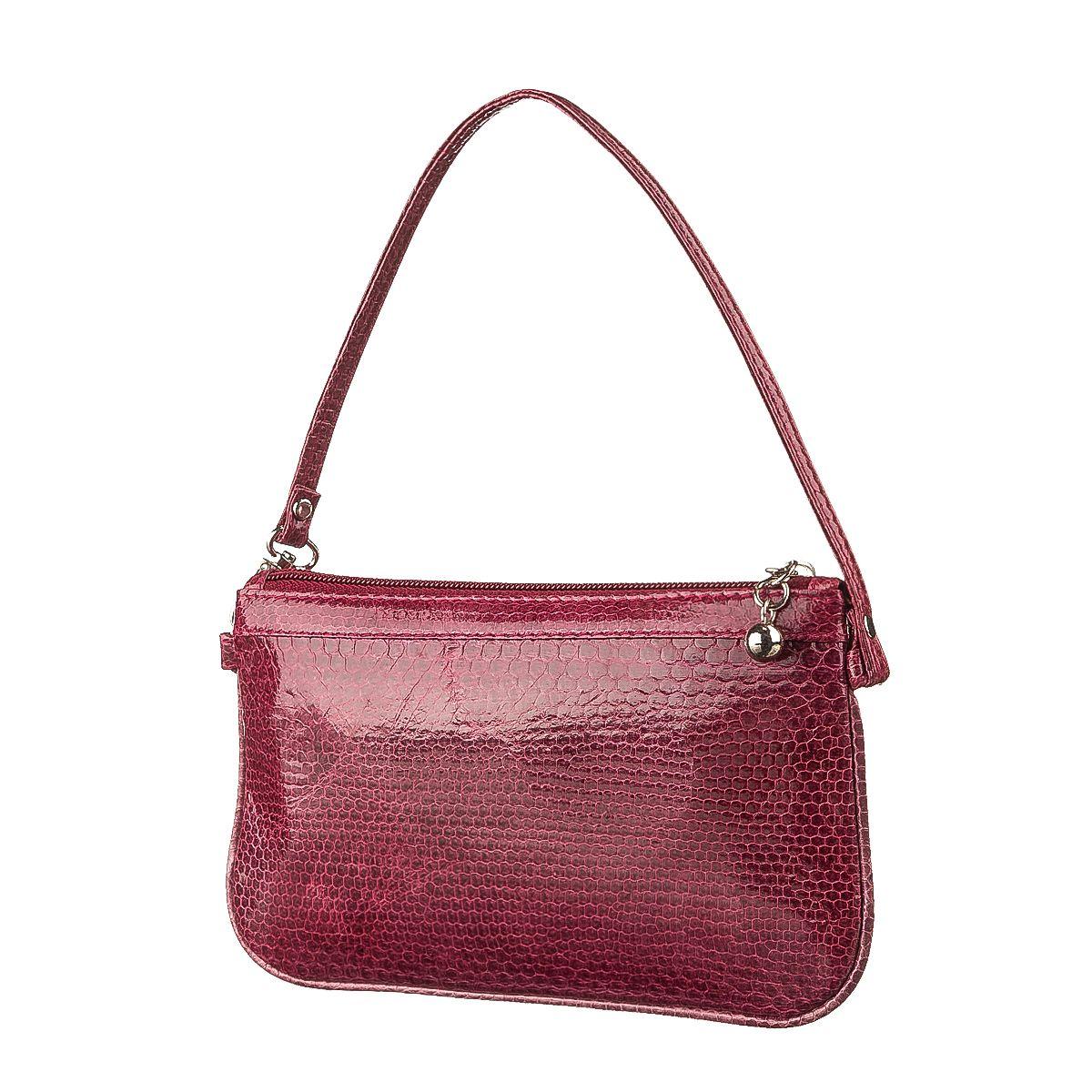 Клатч жіночий SEA SNAKE LEATHER 18283 з натуральної шкіри морської змії Бордовий, Бордовий