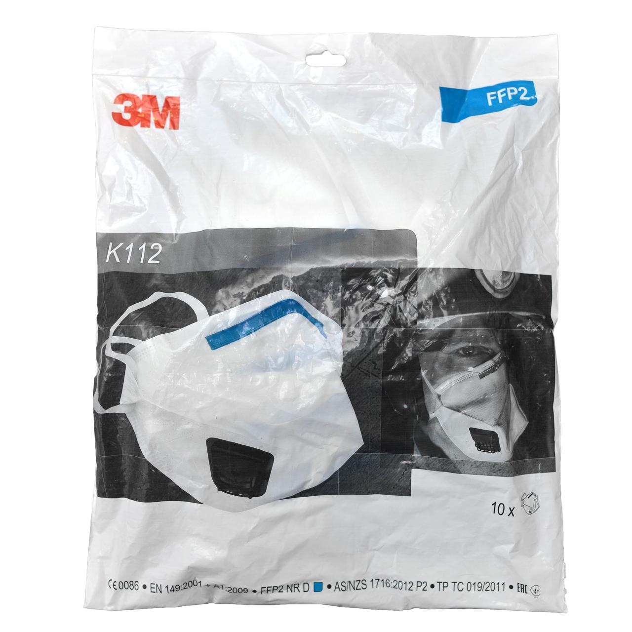 Респіратор маска 3M™ K112 (FFP2) висока фільтрація 10 штук в упаковці