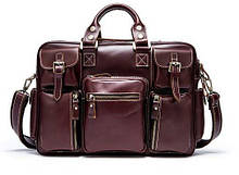Дорожня сумка-портфель Vintage 14776 Бордова, Бордовий
