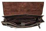Портфель чоловічий зі шкіри на плече Vintage 14878 Чорний, Чорний, фото 6