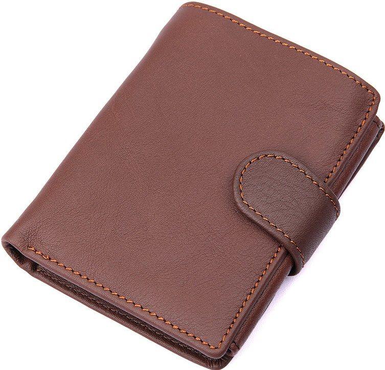 Гаманець чоловічий Vintage 14495 шкіряний Коричневий, Коричневий