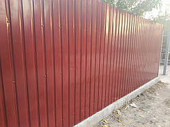 Профнастил заборный, Металлопрофиль на забор, Профлист для забора, Профилированный лист для забора.