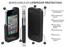 Водонепроникний чохол LifeProof Case для iPhone 4 / 4S (Black), фото 3