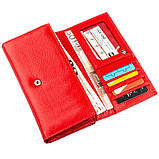 Яскравий гаманець для жінок з візитницею ST Leather 18882 Червоний, фото 4