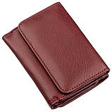Компактний жіночий гаманець на кнопці ST Leather 18885 Темно-червоний, фото 2