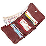 Компактний жіночий гаманець на кнопці ST Leather 18885 Темно-червоний, фото 3