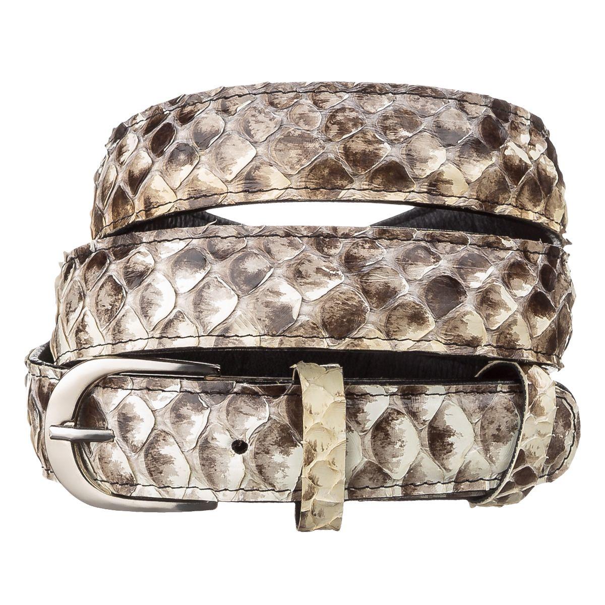 Ремінь жіночий SNAKE LEATHER 18189 з натуральної шкіри пітона Різнобарвний, Різнокольоровий