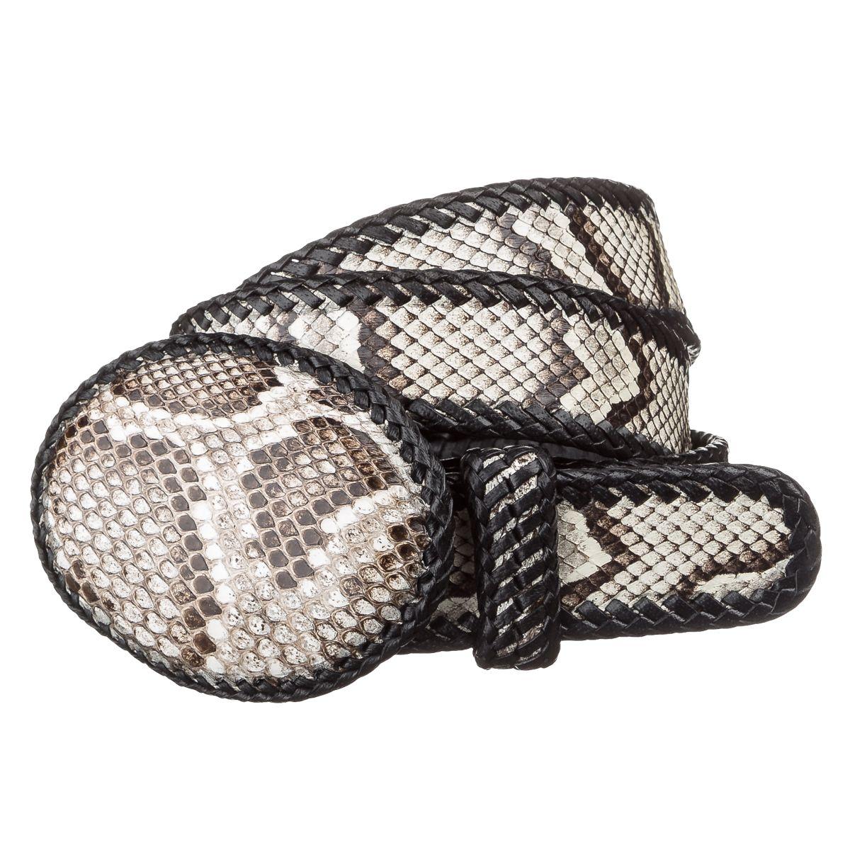 Ремінь жіночий SNAKE LEATHER 18190 з натуральної шкіри пітона Різнобарвний, Різнокольоровий