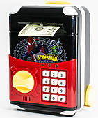 Іграшковий сейф Spider Man Cartoon Bank з кодовим замком Спайдер мен на колесах як валіза сейф