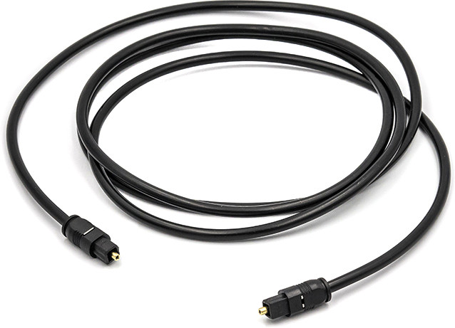 Оптичний аудіо кабель для звуку PowerPlant Optical Toslink 1 м Black