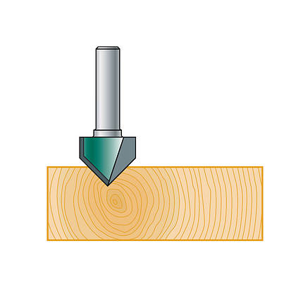32х22х59х8, z=2 90° V-подібна пазова фреза Stehle, фото 3