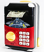 Іграшковий сейф Batman Cartoon Bank з кодовим замком Бетмен на колесах як валіза сейф