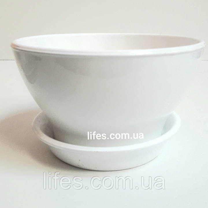 Фіалочниця керамічна біла КС16