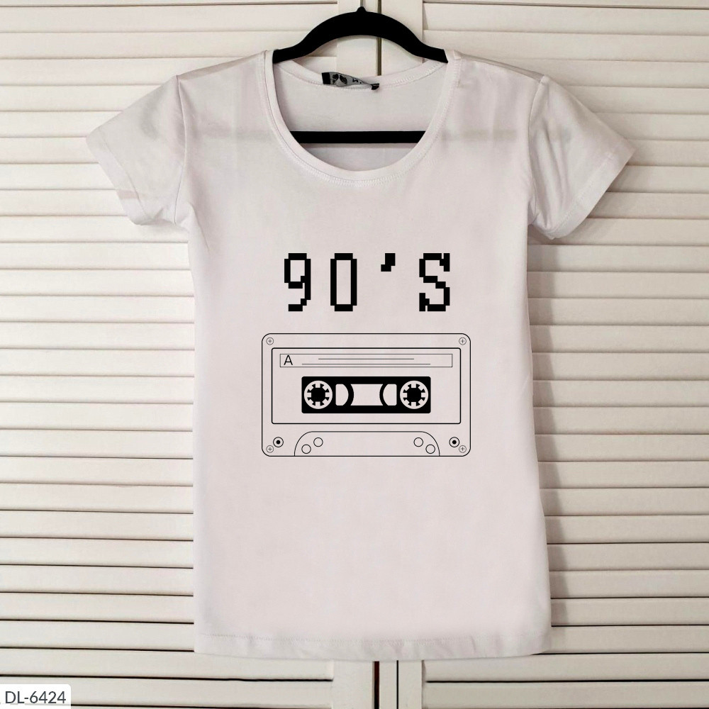 Жіноча футболка з принтом "90's", фото 1