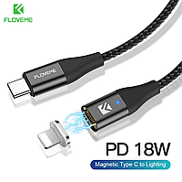 Кабель USB Type C - Lightning iPhone PD 18W магнітний FLOVEME.