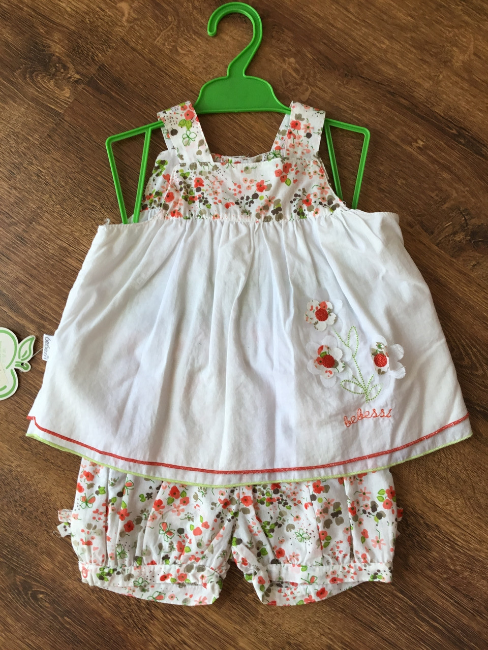 Літній костюм для дівчинки з яскравим малюнком, фото 1