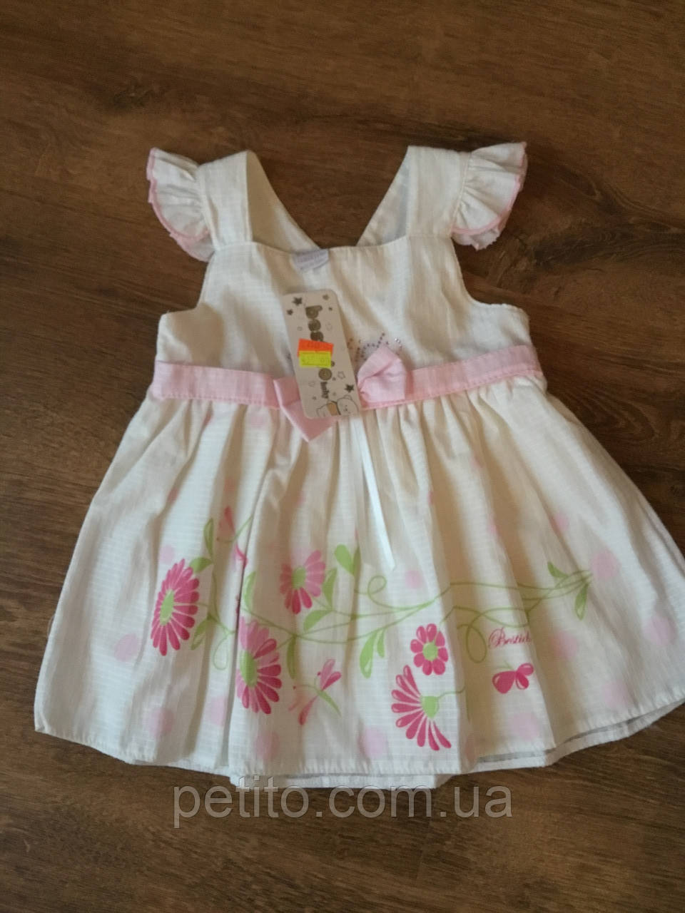 Стильне плаття для дівчинки в білому кольорі, фото 1