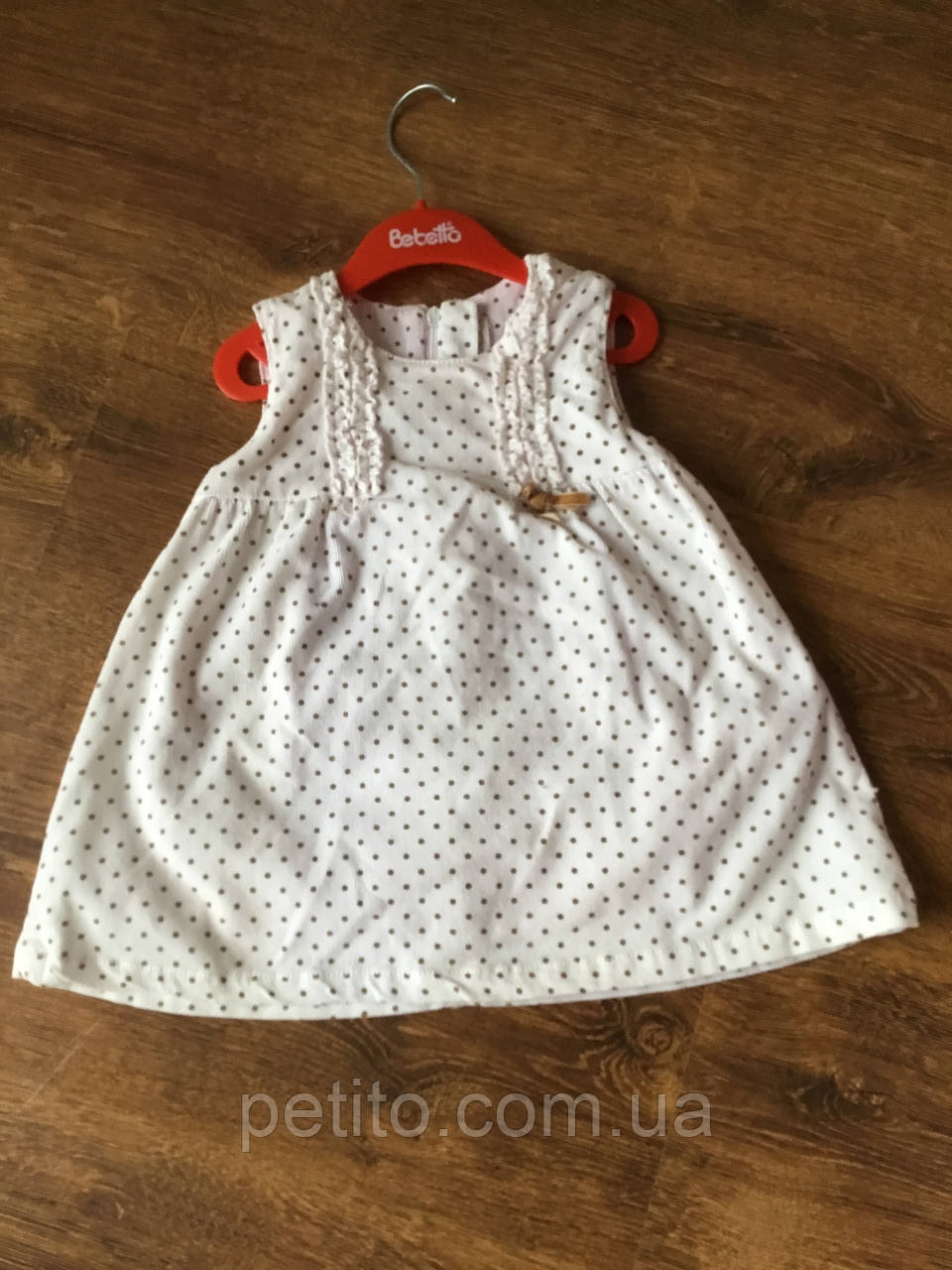 Літній сарафан для дівчинки в горошок, фото 1