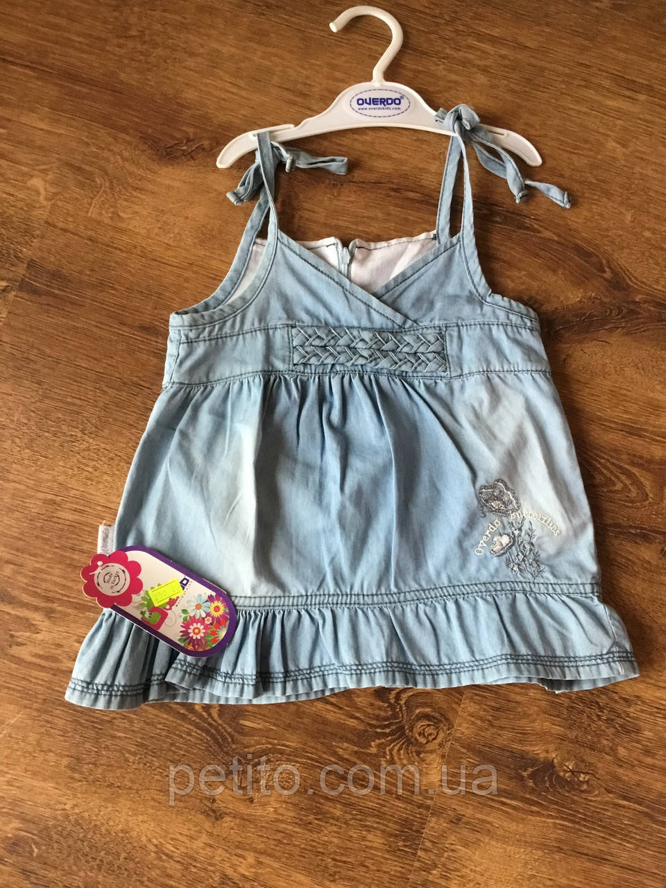 Джинсове плаття-сарафан для дівчинки, фото 1