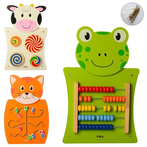 Дерев'яний настінний Бізіборд для дітей