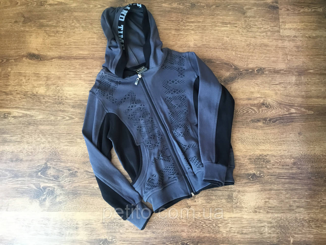 Темно-синя спортивна кофта на блискавці для хлопчика, фото 1