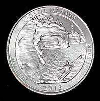 Монета США 25 центів 2018 р. Національний парк Апосл Айлендс