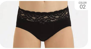 Трусики чорні для дівчаток "Гламур" з мереживом ТМ Baykar, Туреччина гуртом р.3 (122-128 см)