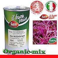 Салат Мізунь червона / Mizuna red, commercial seed ТМ «Sais» (Італія), банку 500 грам