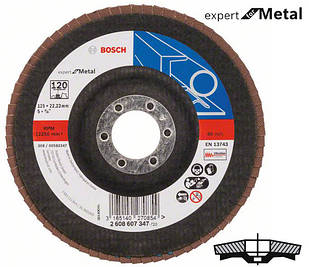 Круг шліфувальний пелюстковий, Bosch K120 125 мм, Standard for Metal