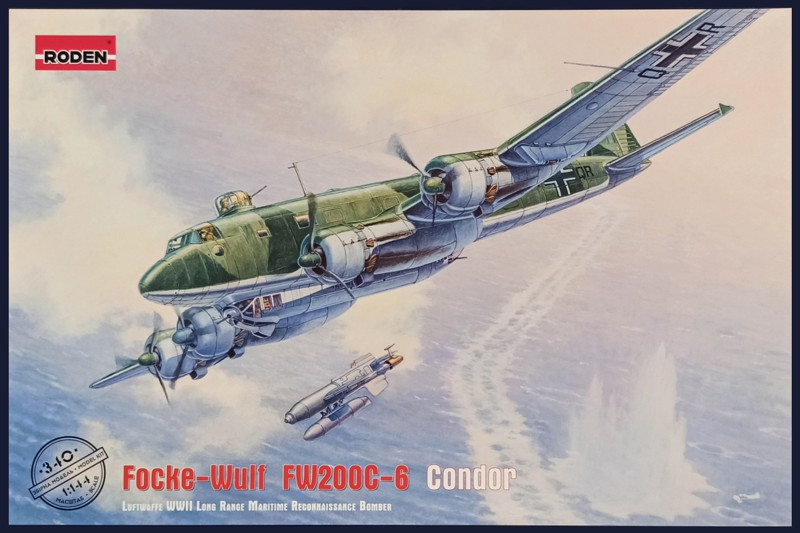 Focke-Wulf FW200C-6 Condor. Німецький літак морського патрулювання. 1/144 RODEN 340