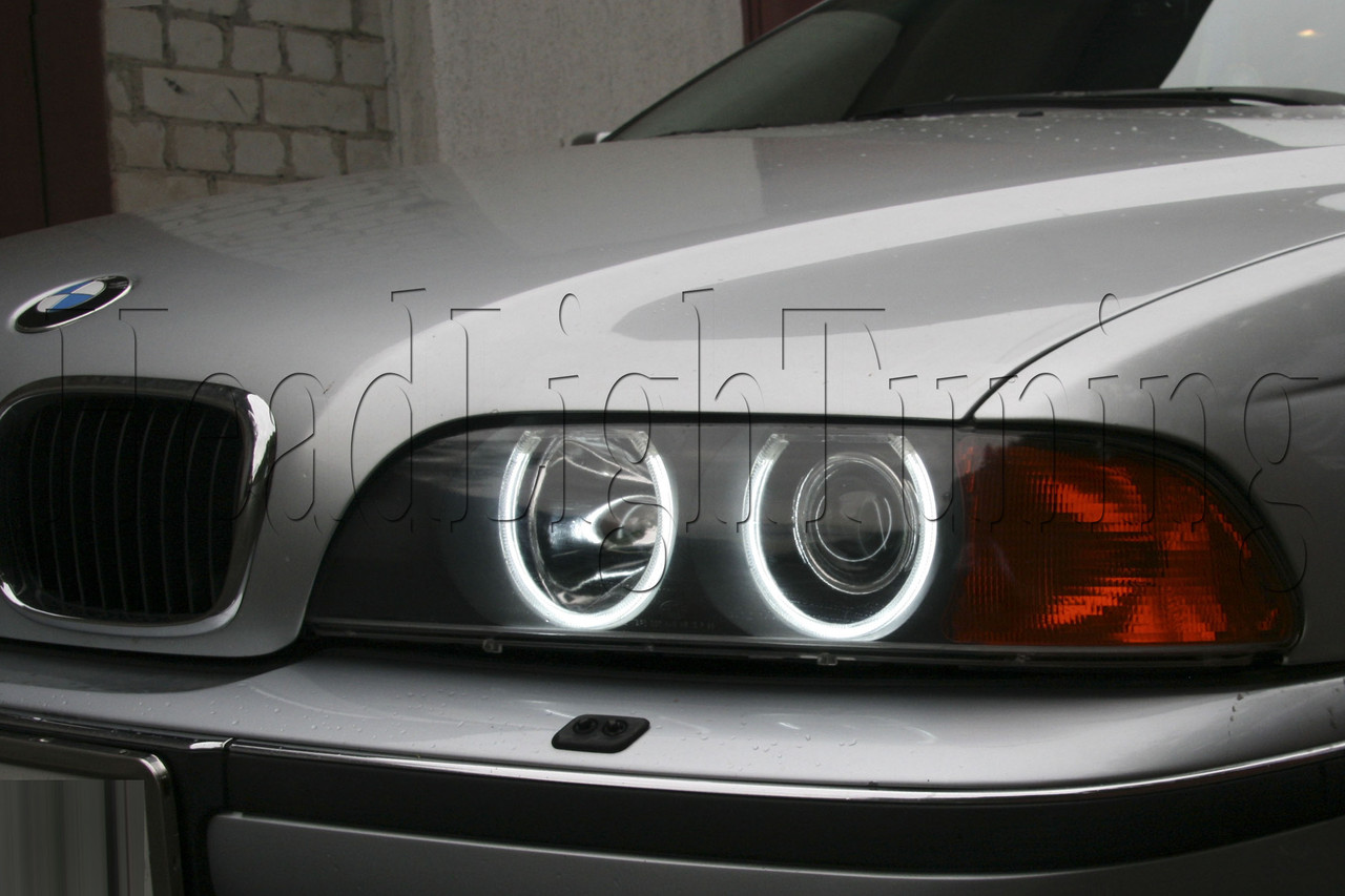 BMW 5 (E39) - заміна моно лінз Hella D2S на біксенонові лінзи MOONLIGHT G6/Q5 H4 D2S 3,0" у фарах