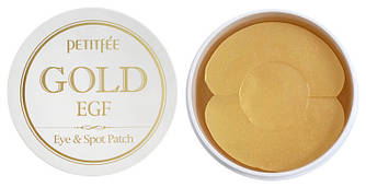 Патчі гідрогелеві під очі Petitfee Gold & EGF Eye & Sport 60 шт + 30 точкових