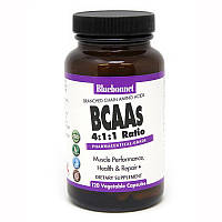 Аминокислота BCAA Bluebonnet BCAAs, 120 вегакапсул