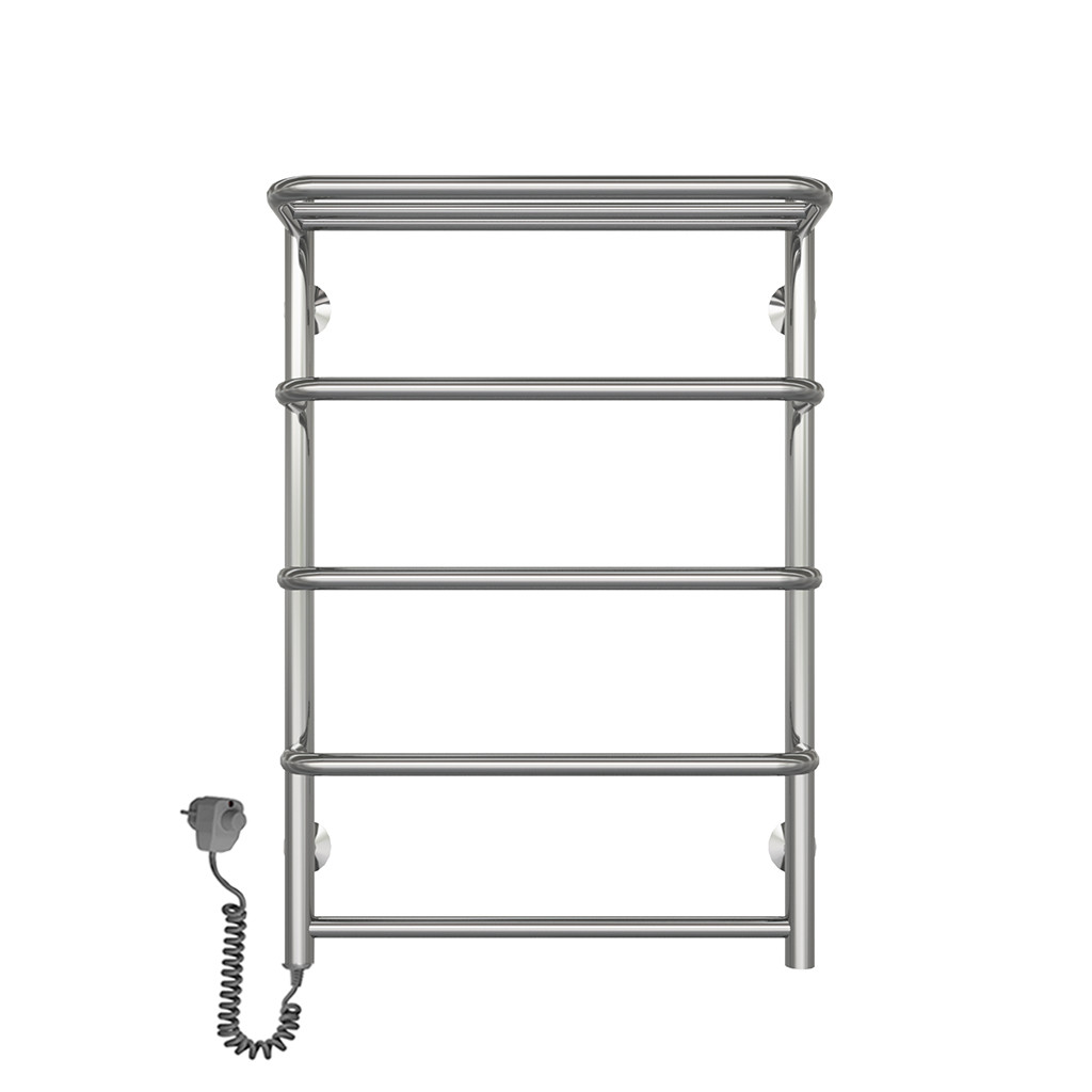 Сушарка для рушників Deffi Стандарт з полицею ліва П5 500x700 ЧФДСП 70.50.5 (Е) електро з рег.