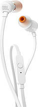 Навушники гарнітура вакуумні JBL T110 White (JBLT110WHT)