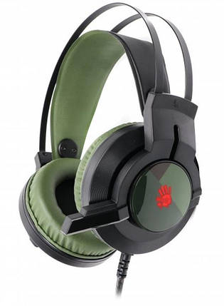 Наушники гарнитура накладные A4Tech Bloody J437 Army Green, фото 2