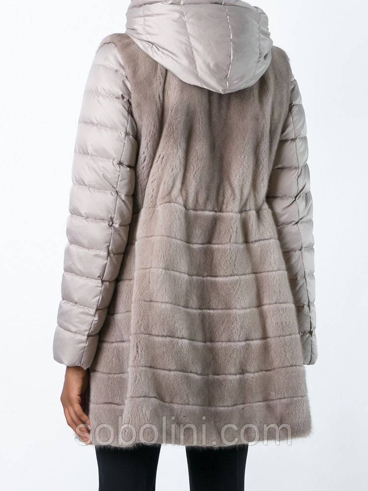 Куртка з хутром норки на змійці, фото 1