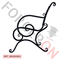 Лавка чорна, ковані боковинки (2шт)