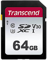 Карта памяти Transcend 300S SDXC 64GB Class 10 UHS-I U3 (TS64GSDC300S)