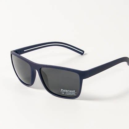 Поляризаційні спортивні чоловічі сонцезахисні окуляри (арт. P76050/1) чорно-сині, фото 3