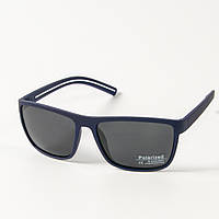 Оптом поляризационные спортивные мужские солнцезащитные очки (арт. P76050/1) черно-синие