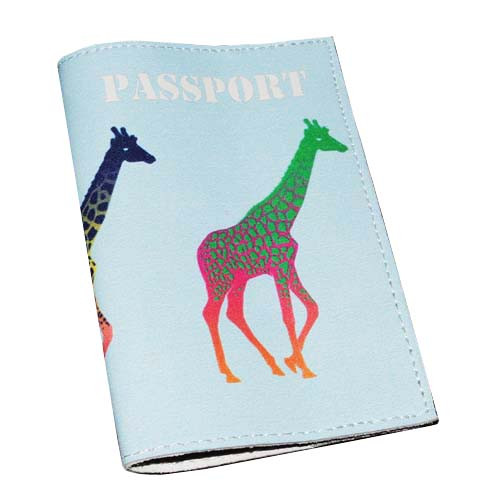 Шкіряна обкладинка для паспорта-Жирафи