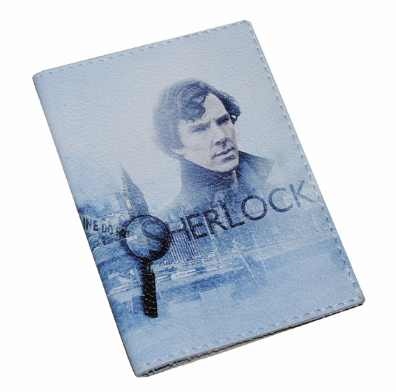 Шкіряна обкладинка для паспорта - Шерлок Холмс-