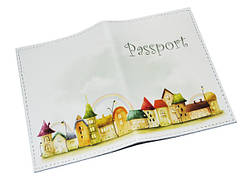 Шкіряна жіноча обкладинка для паспорта - Доміки